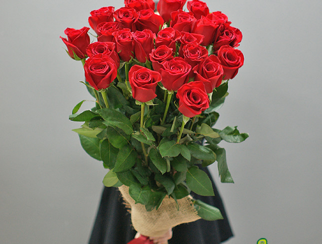 25 Premium Dutch Red Roses 80-90 cm (to order, 10 days) photo